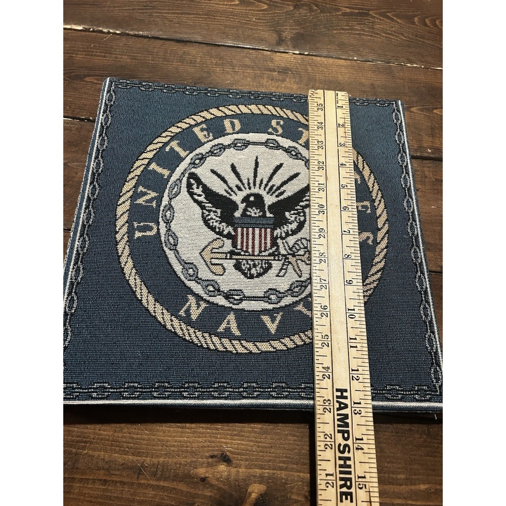 United States Navy Photo Album Scrapbook Embroidered Cover 13"x13" - Picture 9 of 10